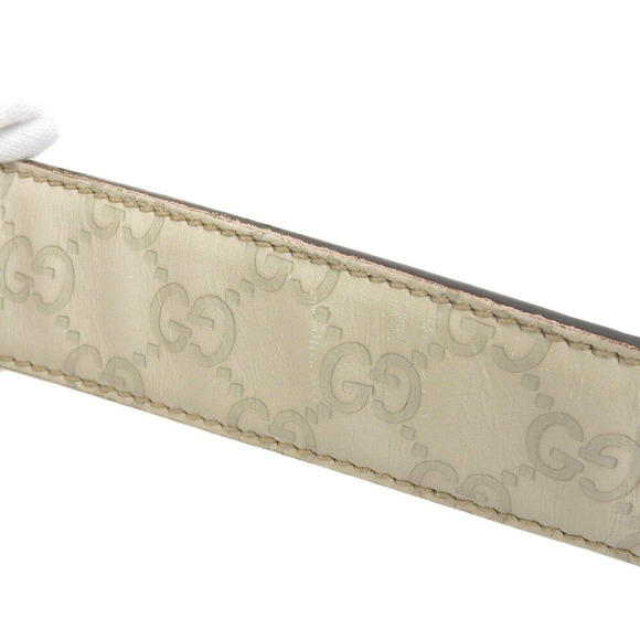 Gucci GUCCI Shima Interlocking G Buckle Waist Belt Brown Beige Men's 114876 1... - Picture 7 of 8